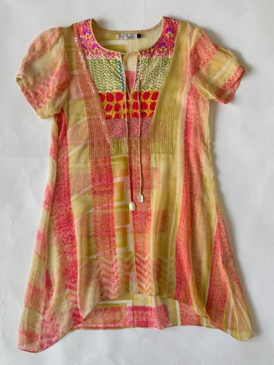 Anthropologie Tops - ANTHROPOLOGIE NIKI TLANAPAN EMBROIDERED SEQUIN BOHO TUNIC SMALL